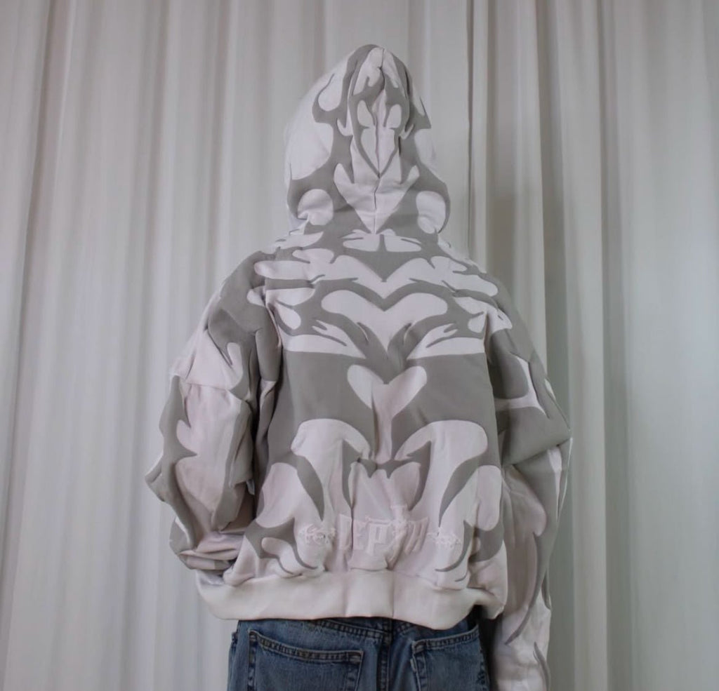 Ghost White Delta Hoodie - Warmsouls